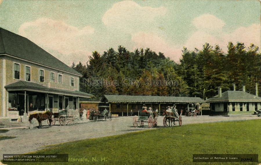 Postcard: Maine Central Railroad Station, Intervale, New Hampshire